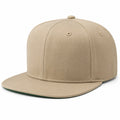 Snapback Kappe Einheitsgröße aus Textilgewebe Beige mit geradem Schirm