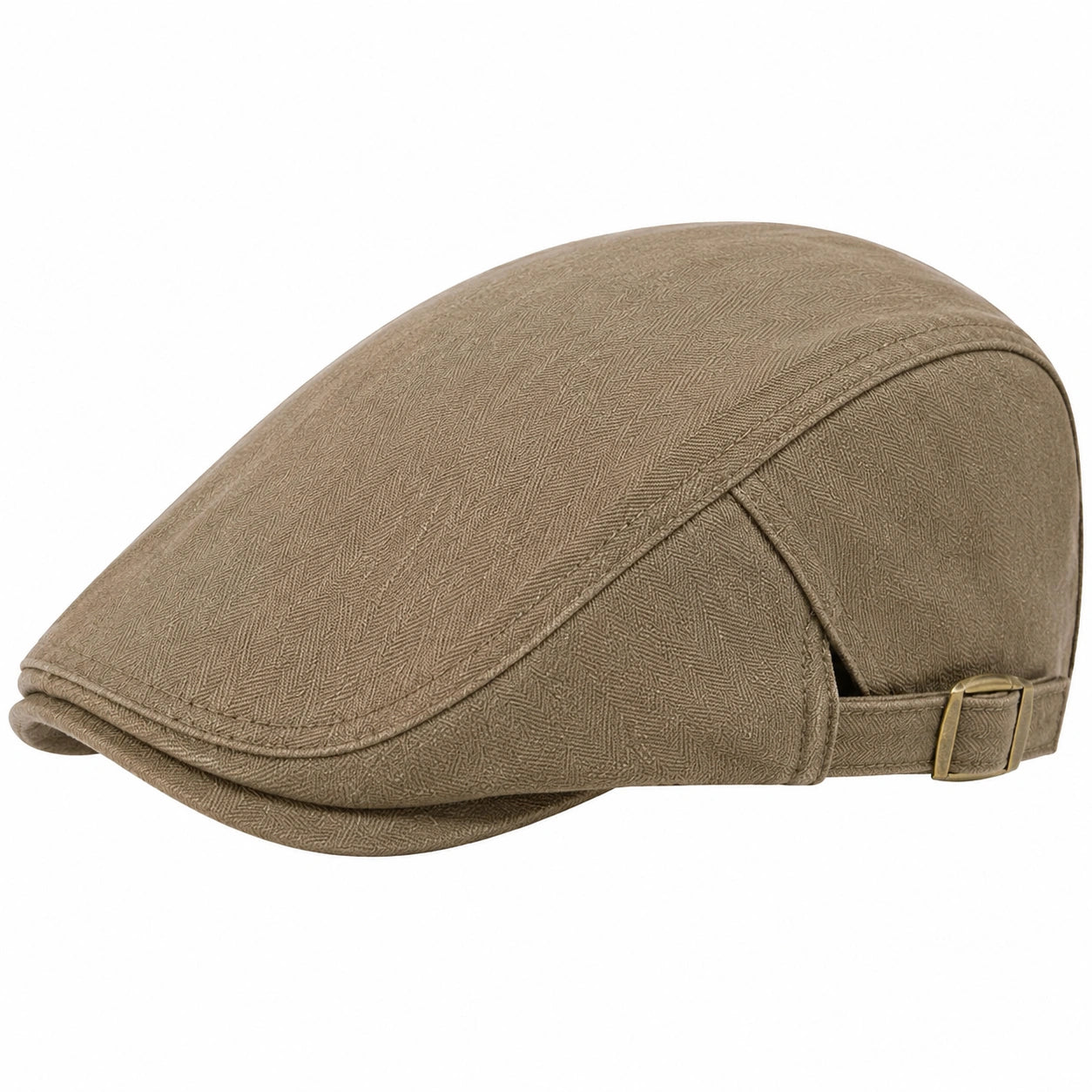 Schiebermütze Einheitsgröße Textil Taupe verstellbar klassischer Freizeitstil