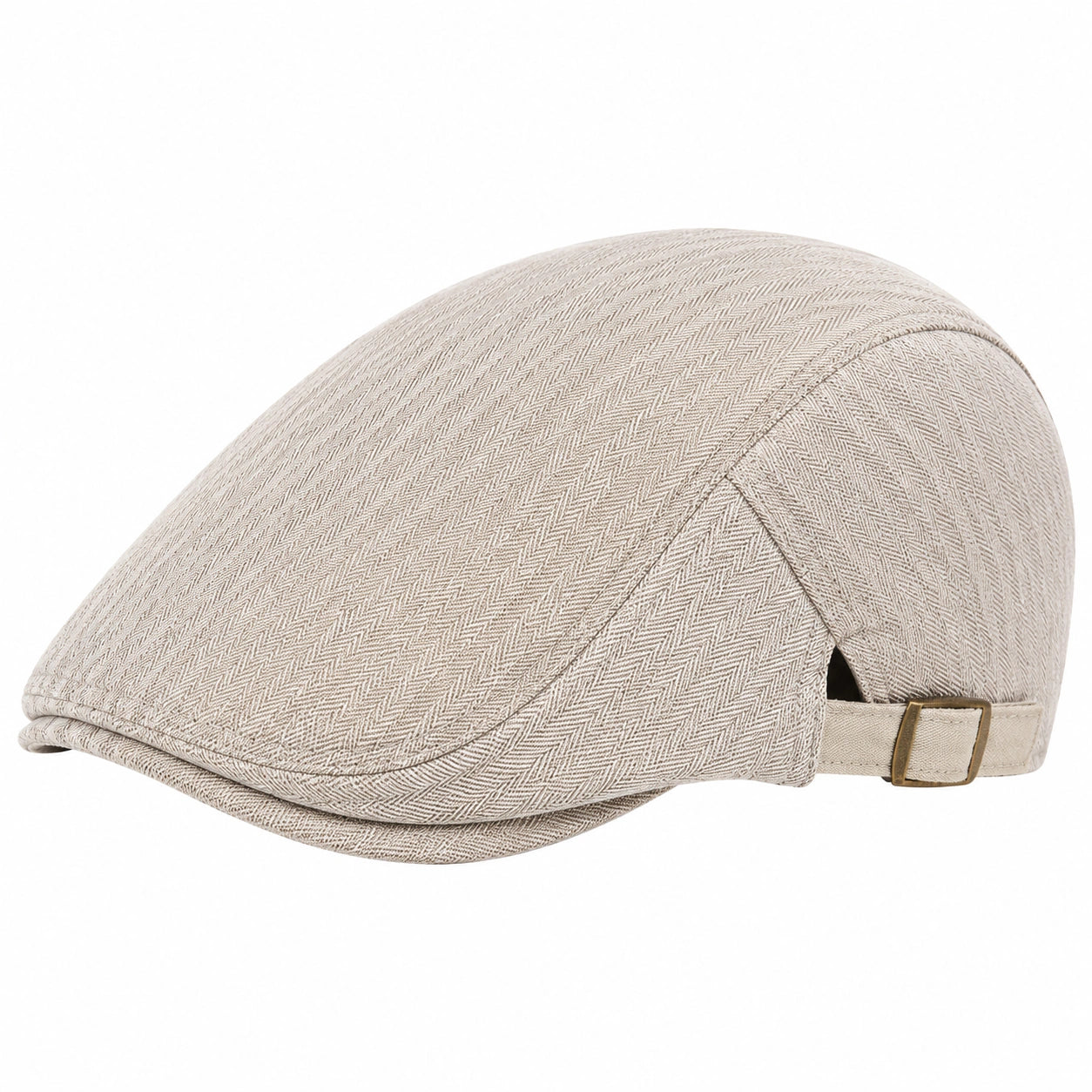 Schiebermütze Einheitsgröße Beige Stoff Verstellbar Klassisch Für Alltag