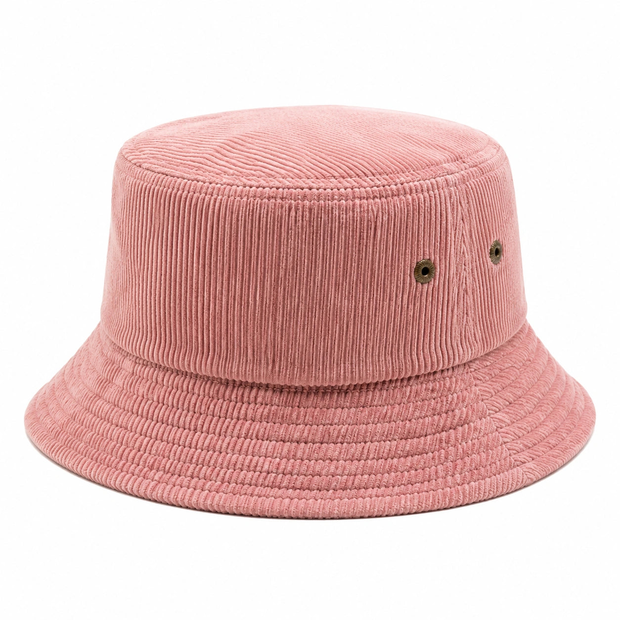 Anglerhut Einheitsgröße aus Cordstoff in Rosa mit breiter Krempe